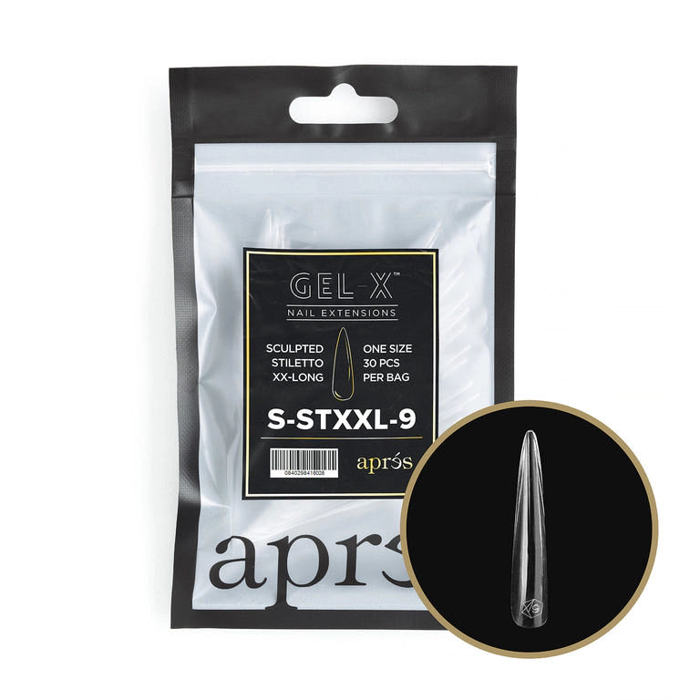 APRES - GEL-X® SCULPTED STILETTO EXTRA EXTRA LONG REFILL TIP BAG 2.0