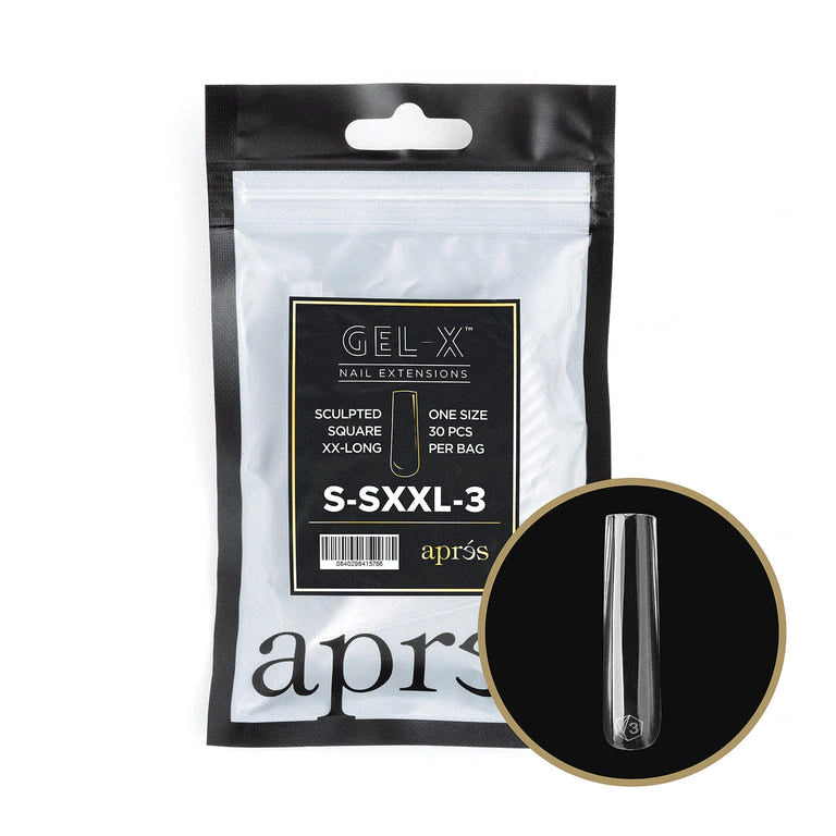 APRES - GEL-X® SCULPTED SQUARE EXTRA EXTRA LONG REFILL TIP BAG 2.0