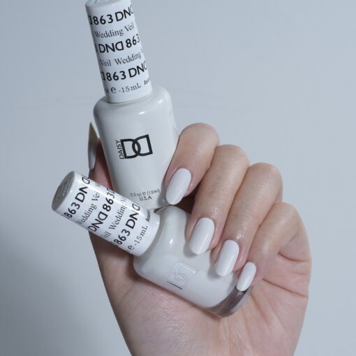 DND - 863 Wedding Veil - Gel Nail Polish Matching Duo