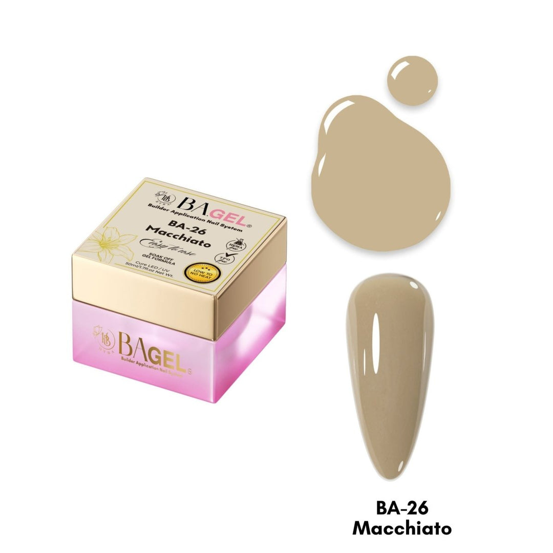 HyBa BA.GEL Builder Gel 50ml - #BA26 #BA-26 Macchiato -B A.GEL Builder Gel System