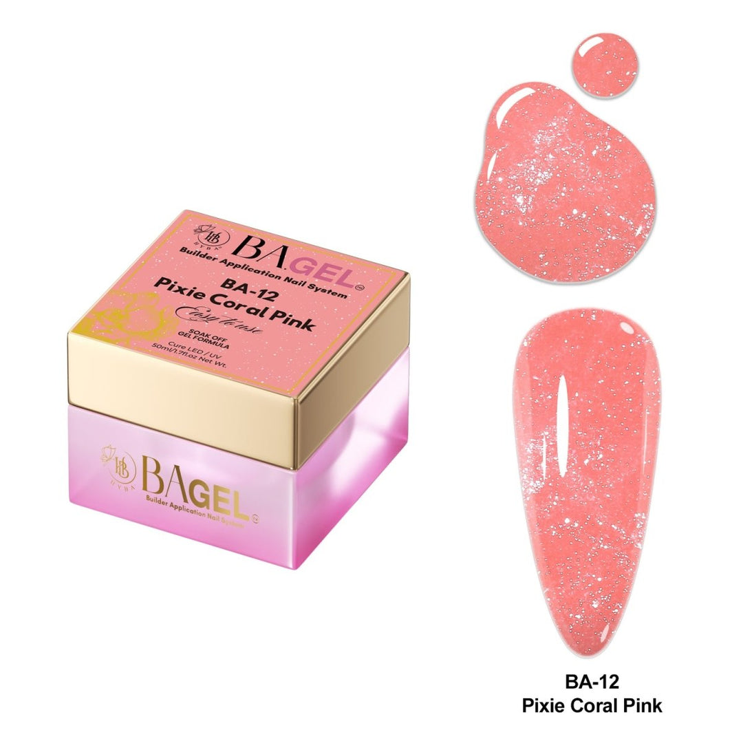 HyBa BA.GEL Builder Gel 50ml - #BA12 Pixie Coral Pink