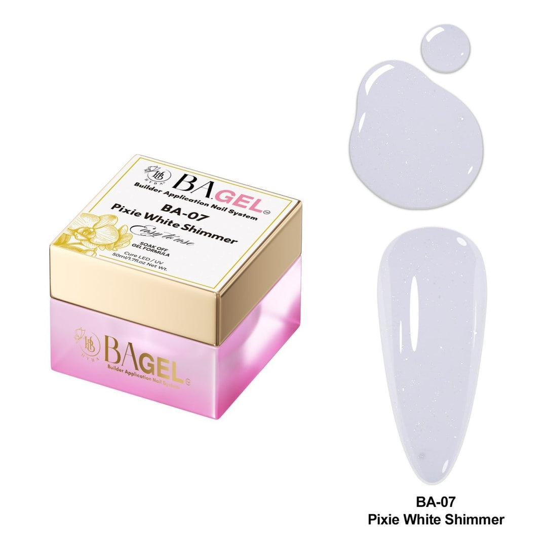 HyBa BA.GEL Builder Gel 50ml - #BA07 Pixie White Shimmer