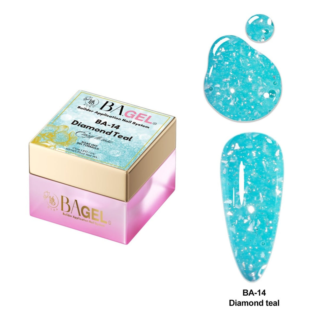 HyBa BA.GEL Builder Gel 50ml - #BA14 Diamond Teal