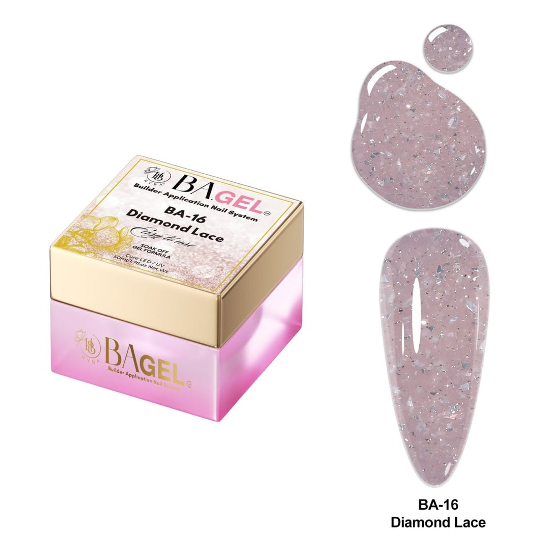 HyBa BA.GEL Builder Gel 50ml - #BA16 #BA-16 Diamond Lace -BA.GEL Builder Gel System