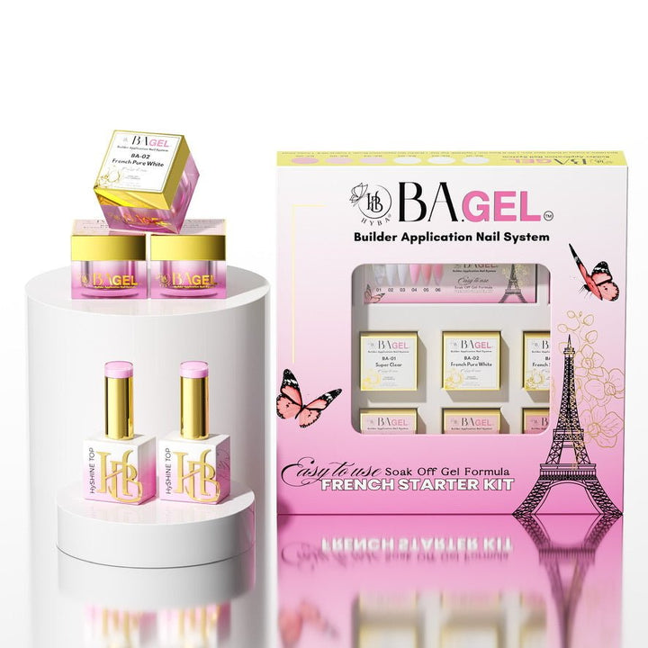 HyBa BA.GEL Builder Gel System - PARIS FRENCH Starter Kit