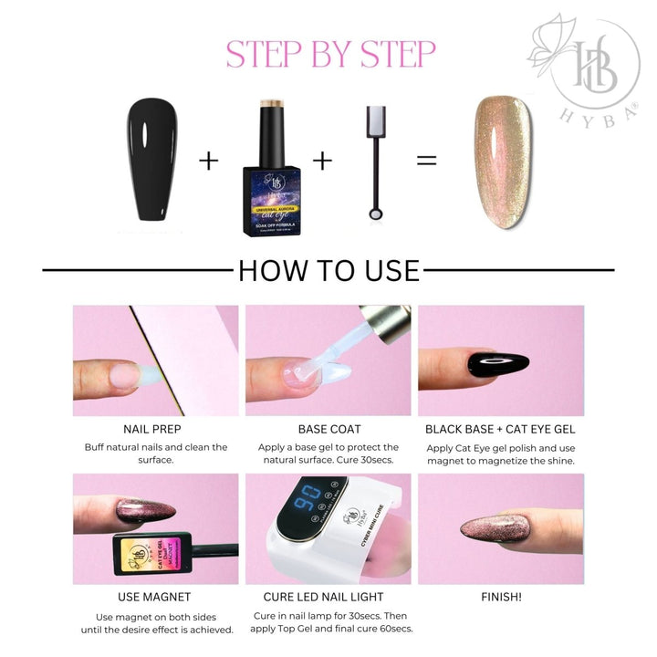 HyBa Cat Eye Dual Magnet - 2 Pcs Set