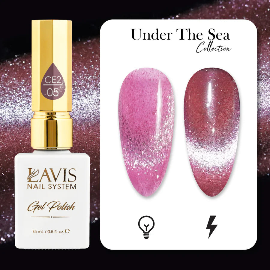 LAVIS Cat Eyes CE2 - 05 - Gel Polish 0.5 oz - Under The Sea Collection