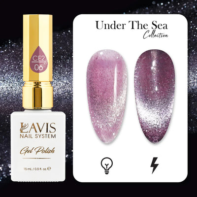 LAVIS Cat Eyes CE2 - 06 - Gel Polish 0.5 oz - Under The Sea Collection