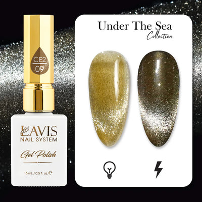 LAVIS Cat Eyes CE2 - 09 - Gel Polish 0.5 oz - Under The Sea Collection