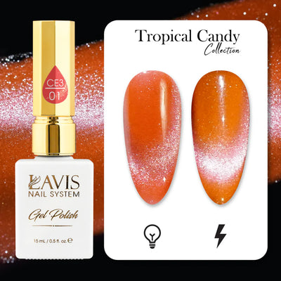 LAVIS Cat Eyes CE3 - 01 - Gel Polish 0.5 oz - Tropical Candy Collection