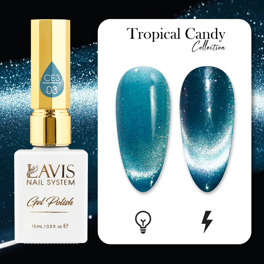 LAVIS Cat Eyes CE3 - 03 - Gel Polish 0.5 oz - Tropical Candy Collection