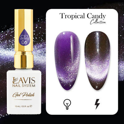 LAVIS Cat Eyes CE3 - 06 - Gel Polish 0.5 oz - Tropical Candy Collection