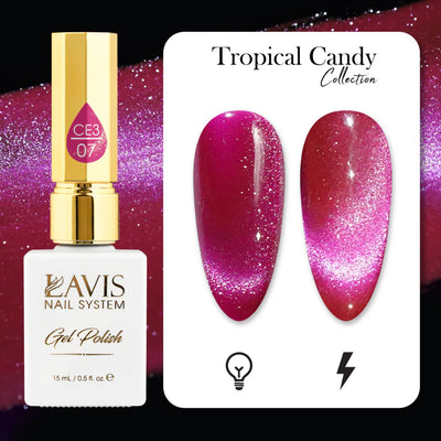 LAVIS Cat Eyes CE3 - 07 - Gel Polish 0.5 oz - Tropical Candy Collection