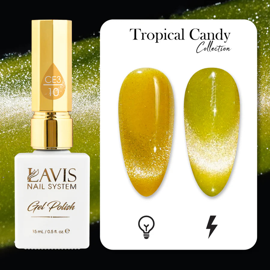 LAVIS Cat Eyes CE3 - 10 - Gel Polish 0.5 oz - Tropical Candy Collection