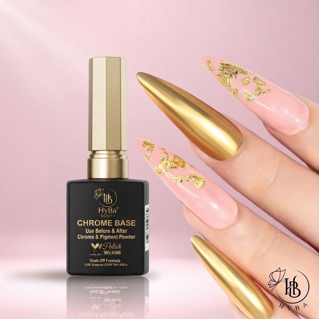 HyBa CHROME BASE Gel Polish 15ml - Long-Lasting Retention