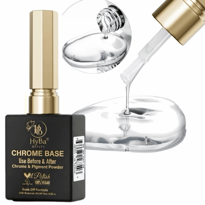 HyBa CHROME BASE Gel Polish 15ml - Long-Lasting Retention