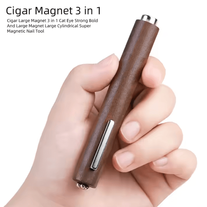 HyBa Cigar Nail Art Magnet Stick 3 in 1 Cat Eye - CHESTNUT WOOD
