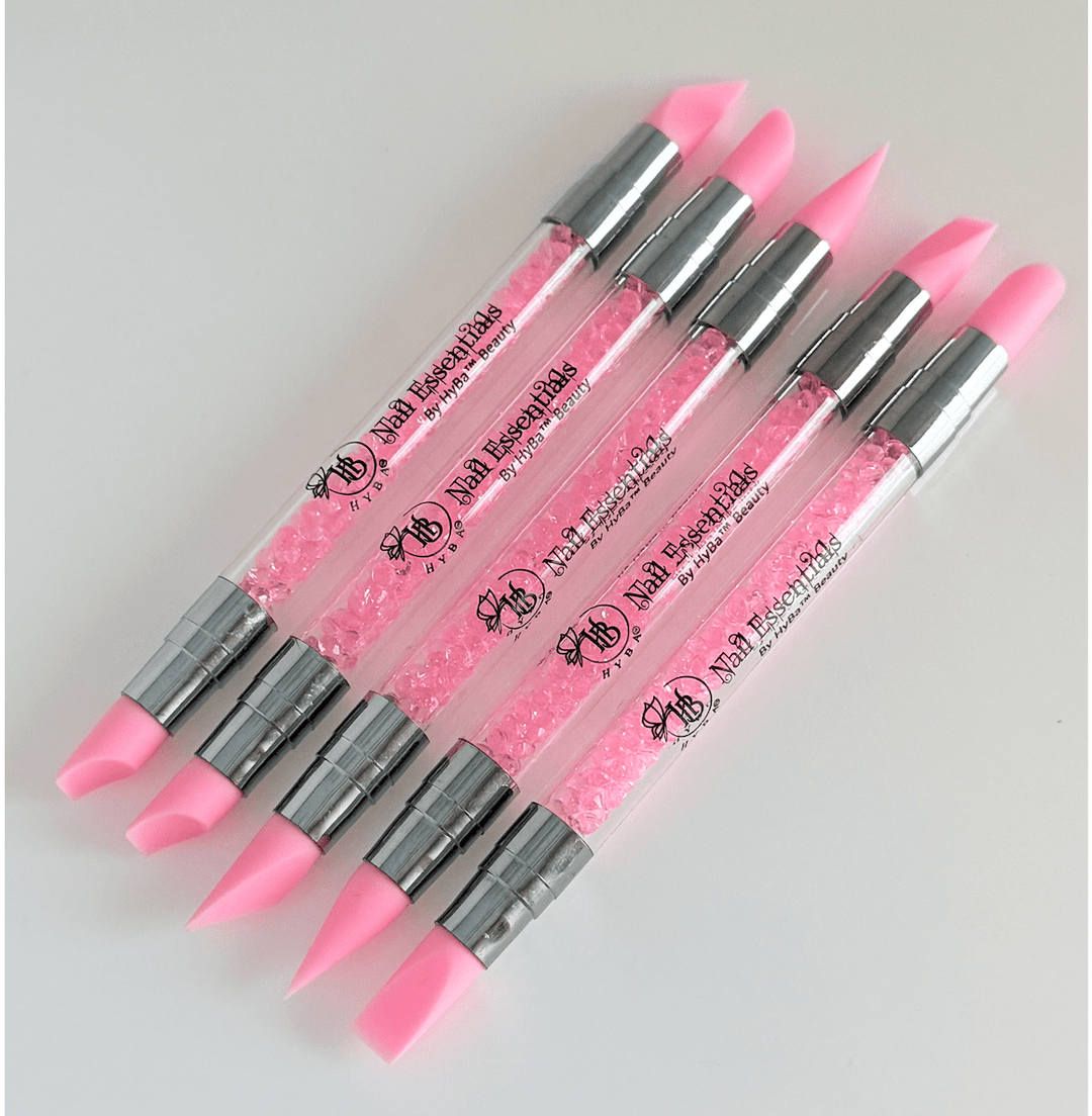 HyBa #23 Pink Silicone Applicator Brush - 5 pcs Set