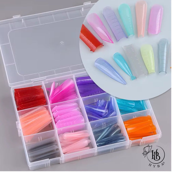HyBa FLIP iT Dual Reverse Nail Form - Rainbow Tips - (12 Shapes / 288 pcs)