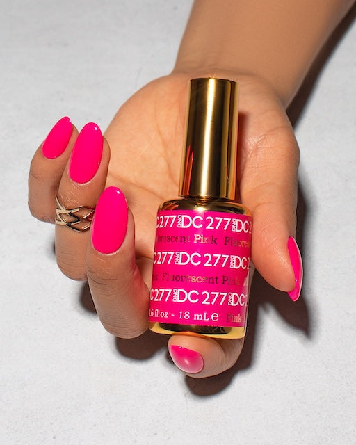 DND DC Gel &amp; Lacquer Duo - Fluorescent Pink 