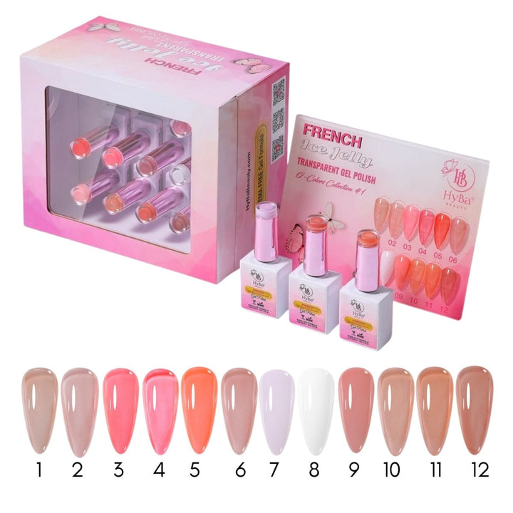 HyBa FRENCH Ice Jelly Gel Polish Collection 1
