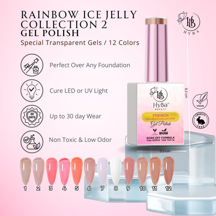 HyBa FRENCH Ice Jelly Gel Polish Collection 1