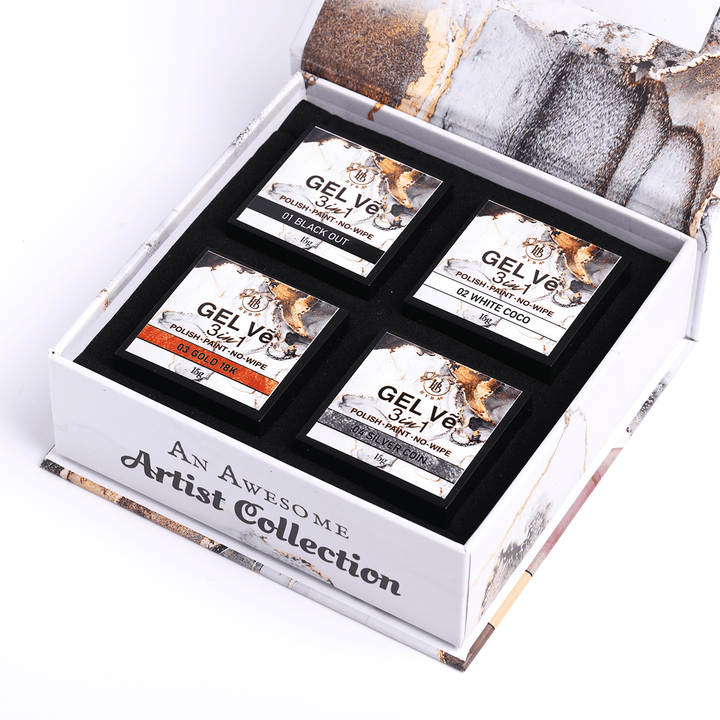 HyBa GEL Ve Classic Collection Artist Gel / 4pcs set (15g Each)