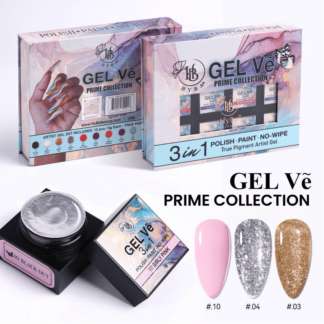 HyBa GEL Ve Prime Collection Artist Gel / 12pcs set (5g each)