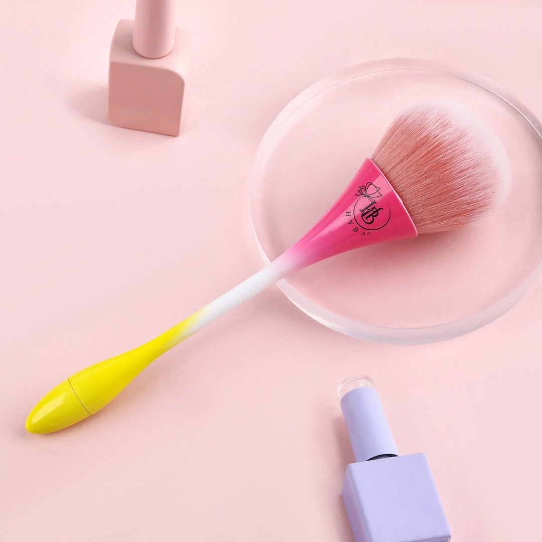 HyBa SUPER DUSTER Brush (Pink &amp; Yellow) 
