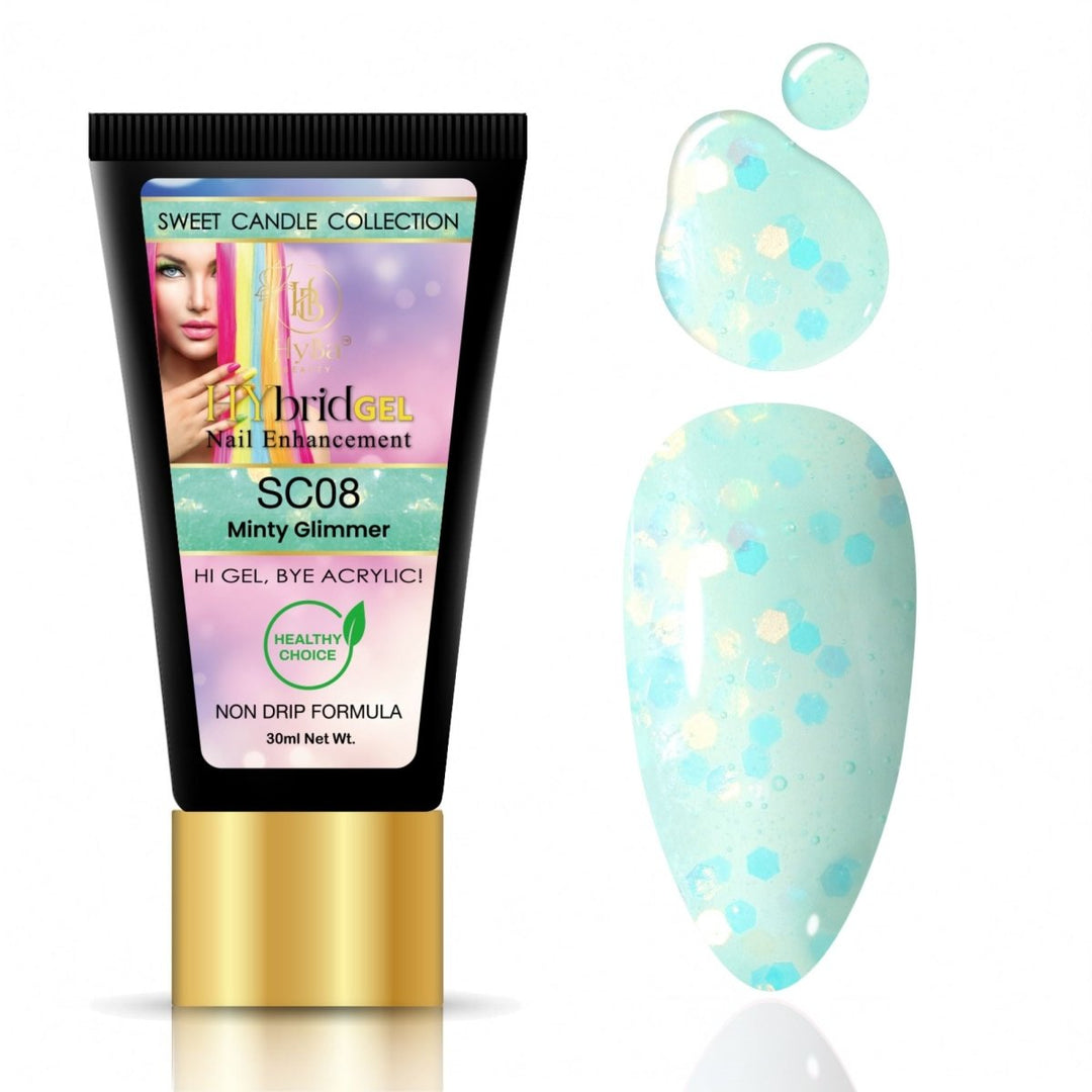 HyBa HyGEL Hybrid Gel 30ml - #SC08 Minty Glimmer