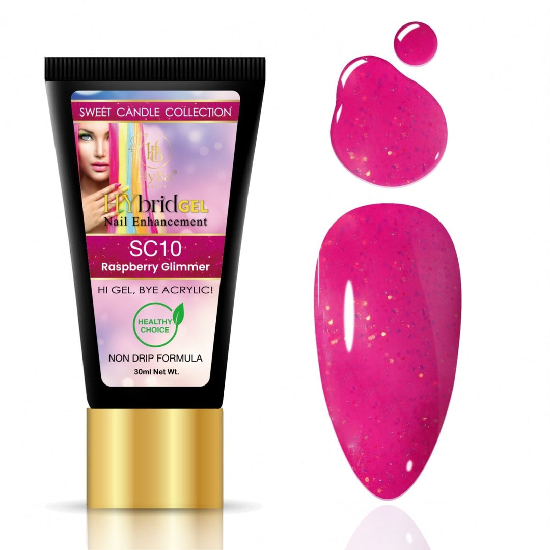 HyBa HyGEL Hybrid Gel 30ml - #SC10 Raspberry Glimmer