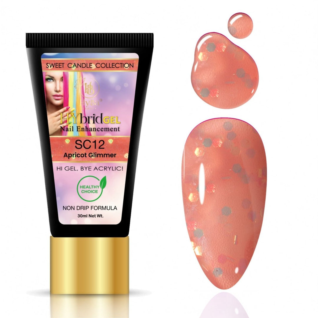 HyBa HyGEL Hybrid Gel 30ml - #SC12 Apricot Glimmer