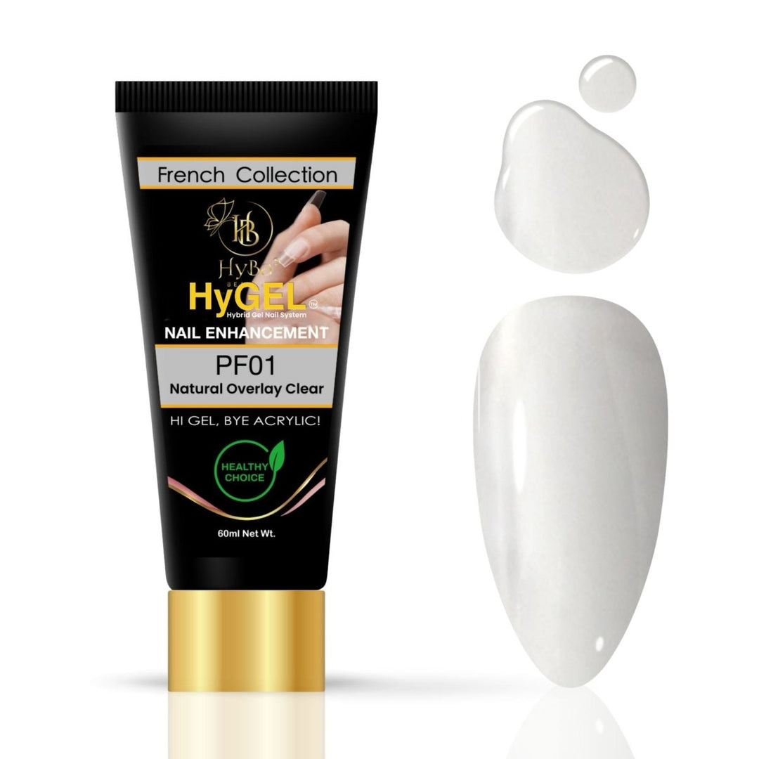 HyBa HyGEL Hybrid Gel 60ml - #PF01 Natural Clear Overlay