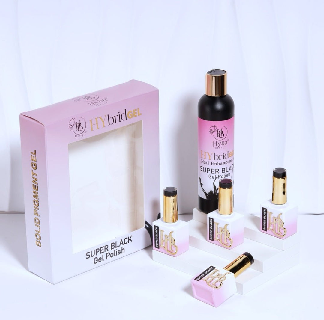 HyBa SUPER BLACK Gel Polish - Refill Kit