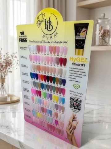 HyBa Color Chart - HyGEL HYBRID GEL - 120 Colors