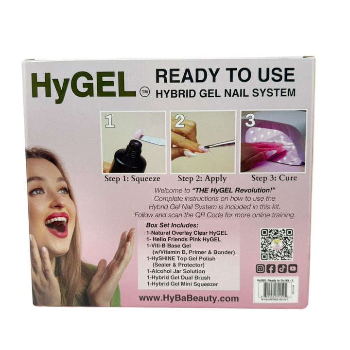 HyBa HyGEL HYBRID DIY Home or Gel Nail System - Ready Kit 