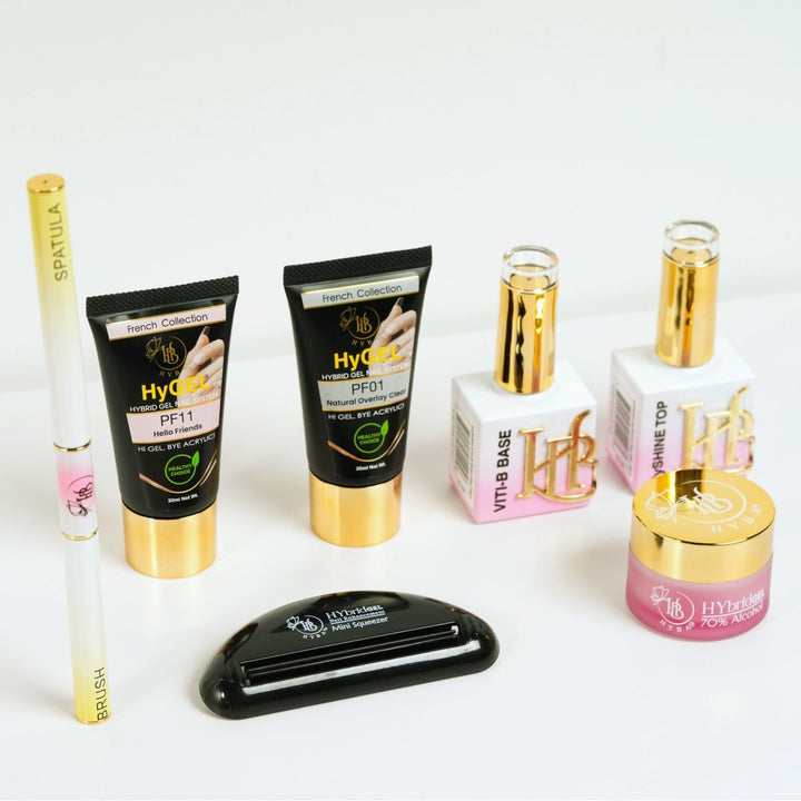 HyBa HyGEL HYBRID DIY Home or Gel Nail System - Ready Kit 