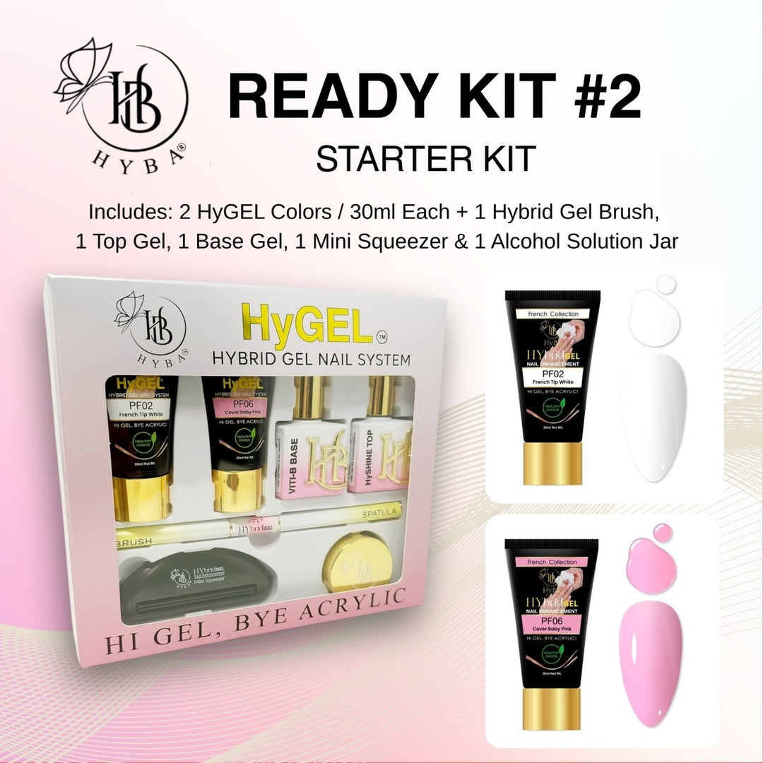 HyBa HyGEL Hybrid DIY Home or Gel Nail System - Ready Kit #2
