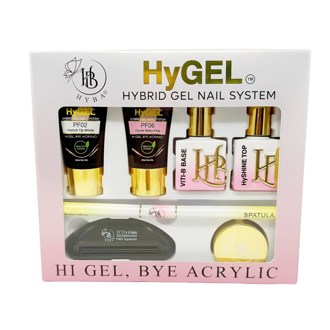 HyBa HyGEL Hybrid DIY Home or Gel Nail System - Ready Kit 