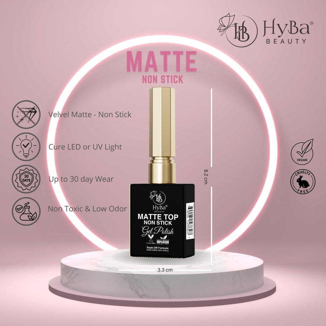 HyBa MATTE Top Non Stick - Gel Polish - 15ml