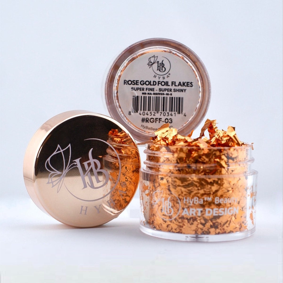HyBa Metallic Foil Flakes - RGFF-03 ROSE GOLD