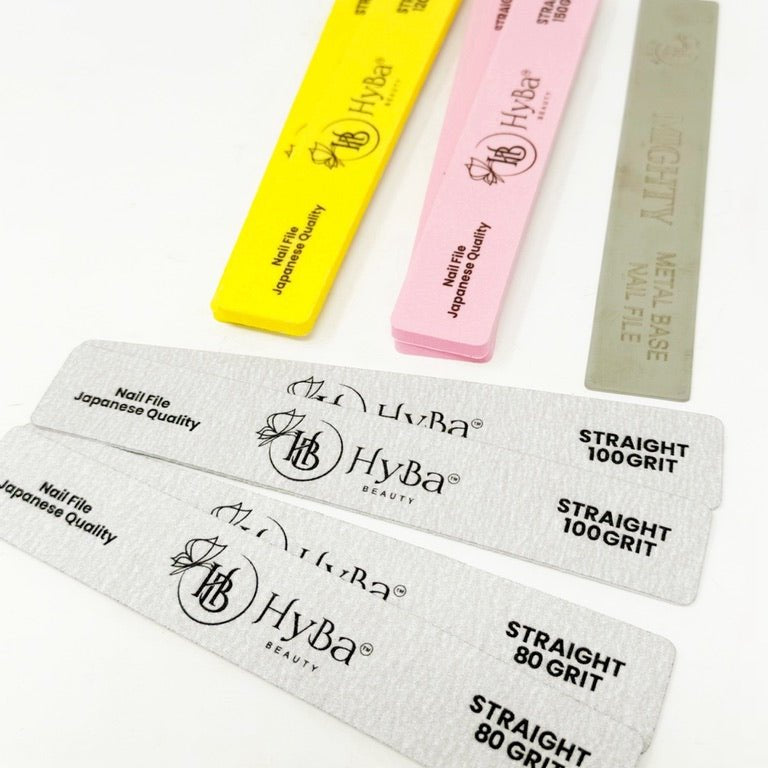 HyBa MIGHTY Metal Straight Nail File Starter Set