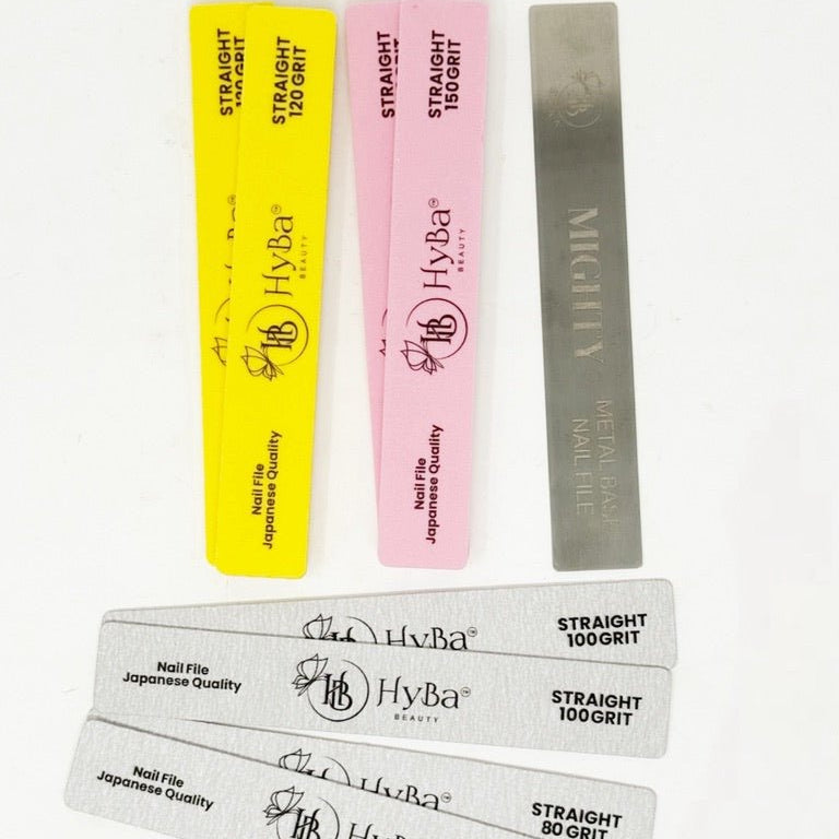 HyBa MIGHTY Metal Straight Nail File Starter Set