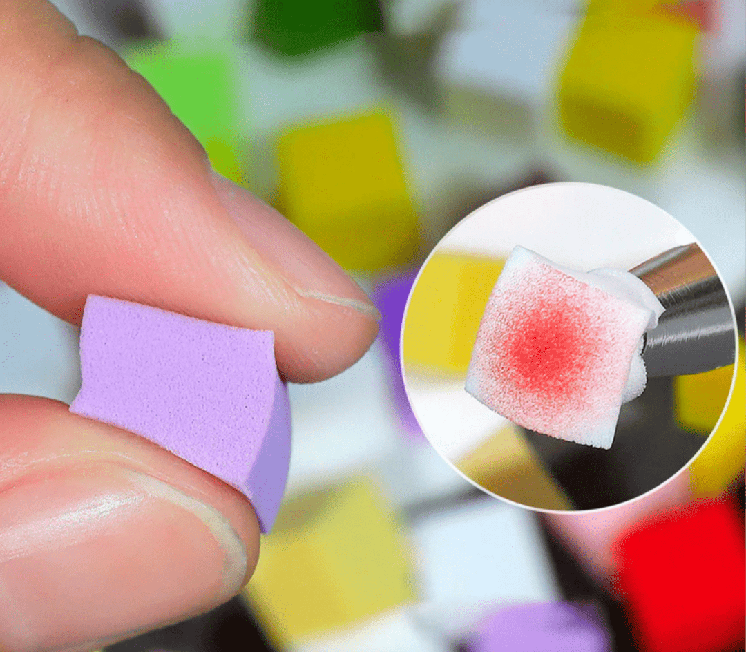 HyBa Mini Ombré Sponges with Grabber Box Set - Rainbow