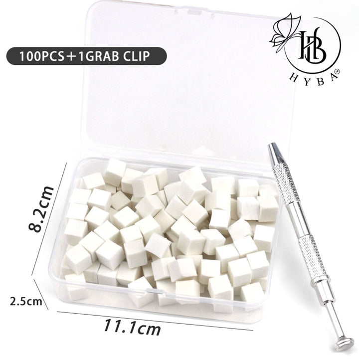 HyBa Mini Ombré Sponges with Grabber Box Set - White