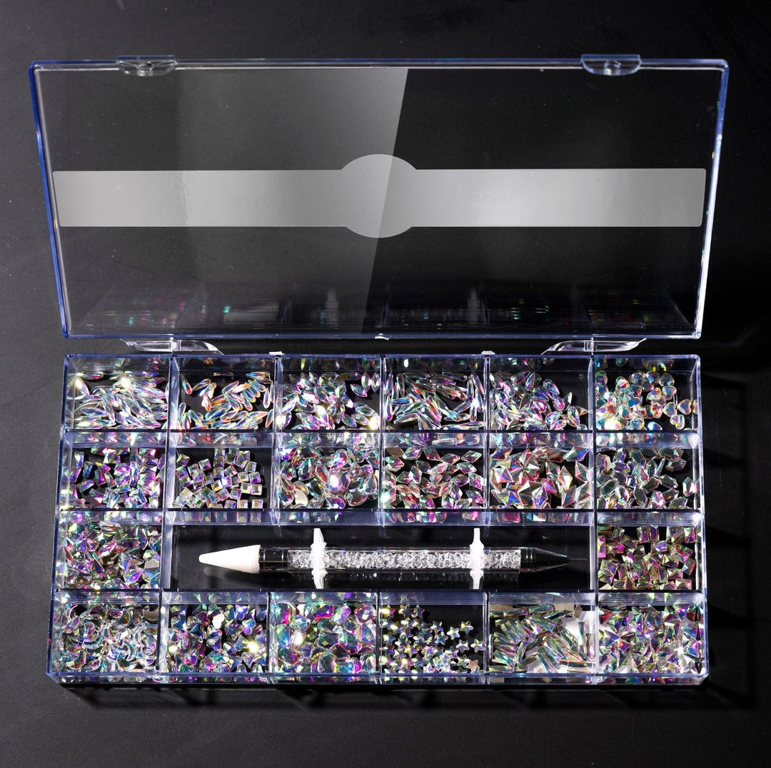 HyBa Mixed AB Flat Crystals - Collection Box #1