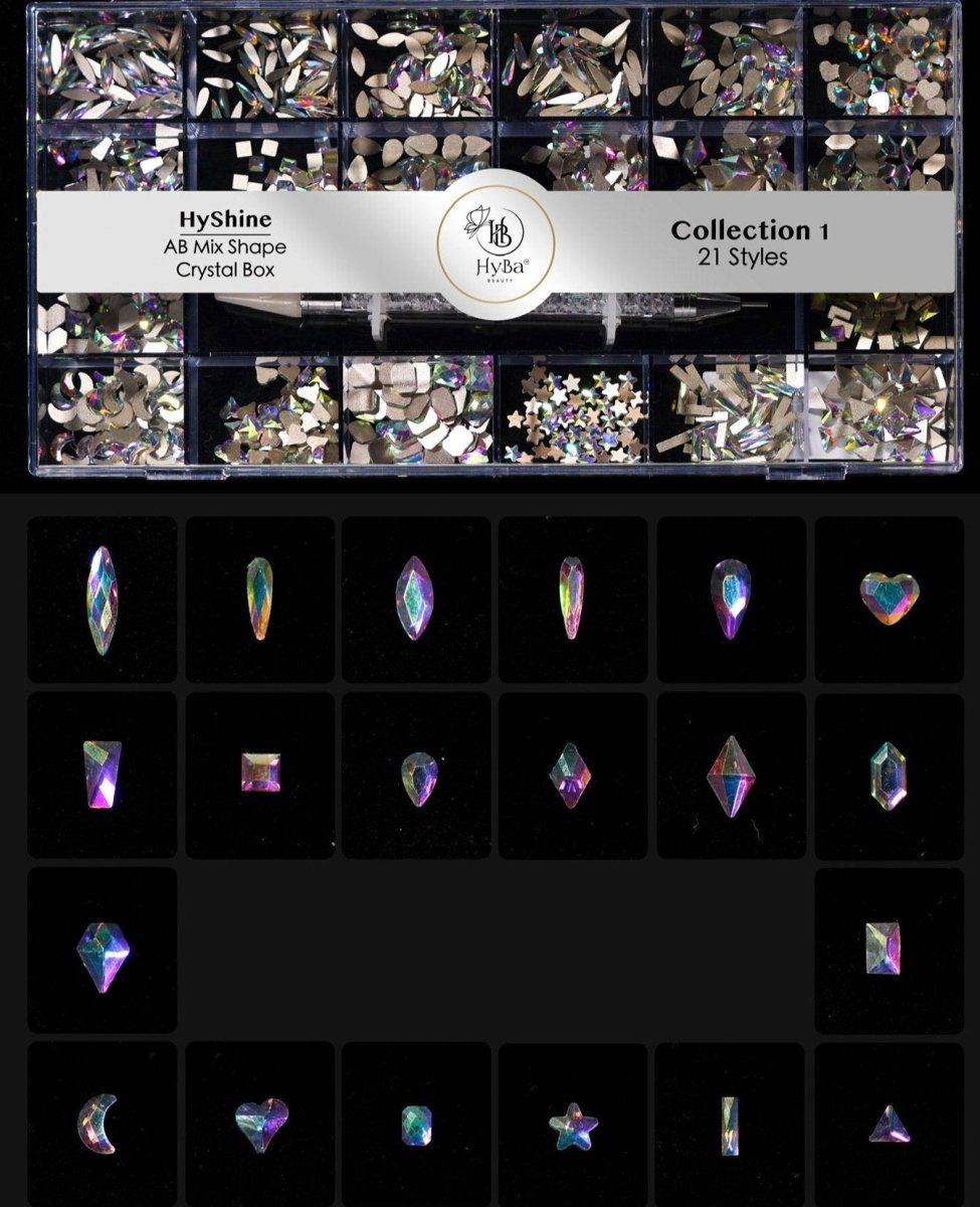 HyBa Mixed AB Flat Crystals - Collection Box 