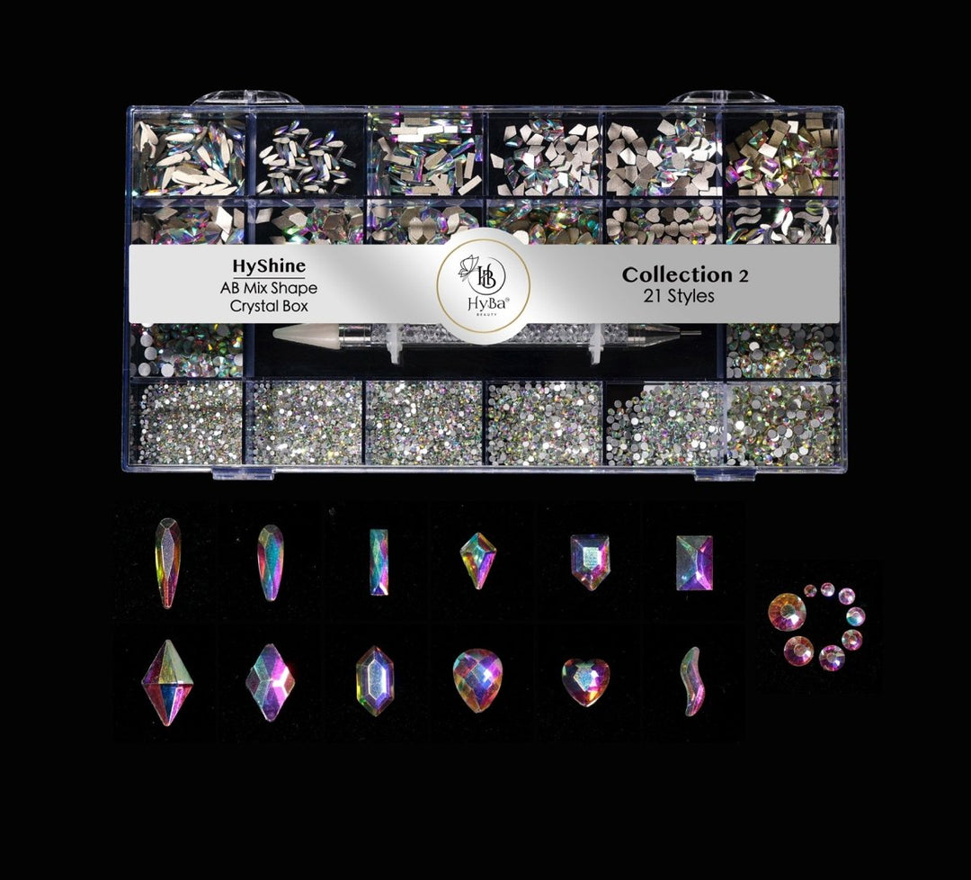 HyBa Mixed AB Flat Crystals - Collection Box 