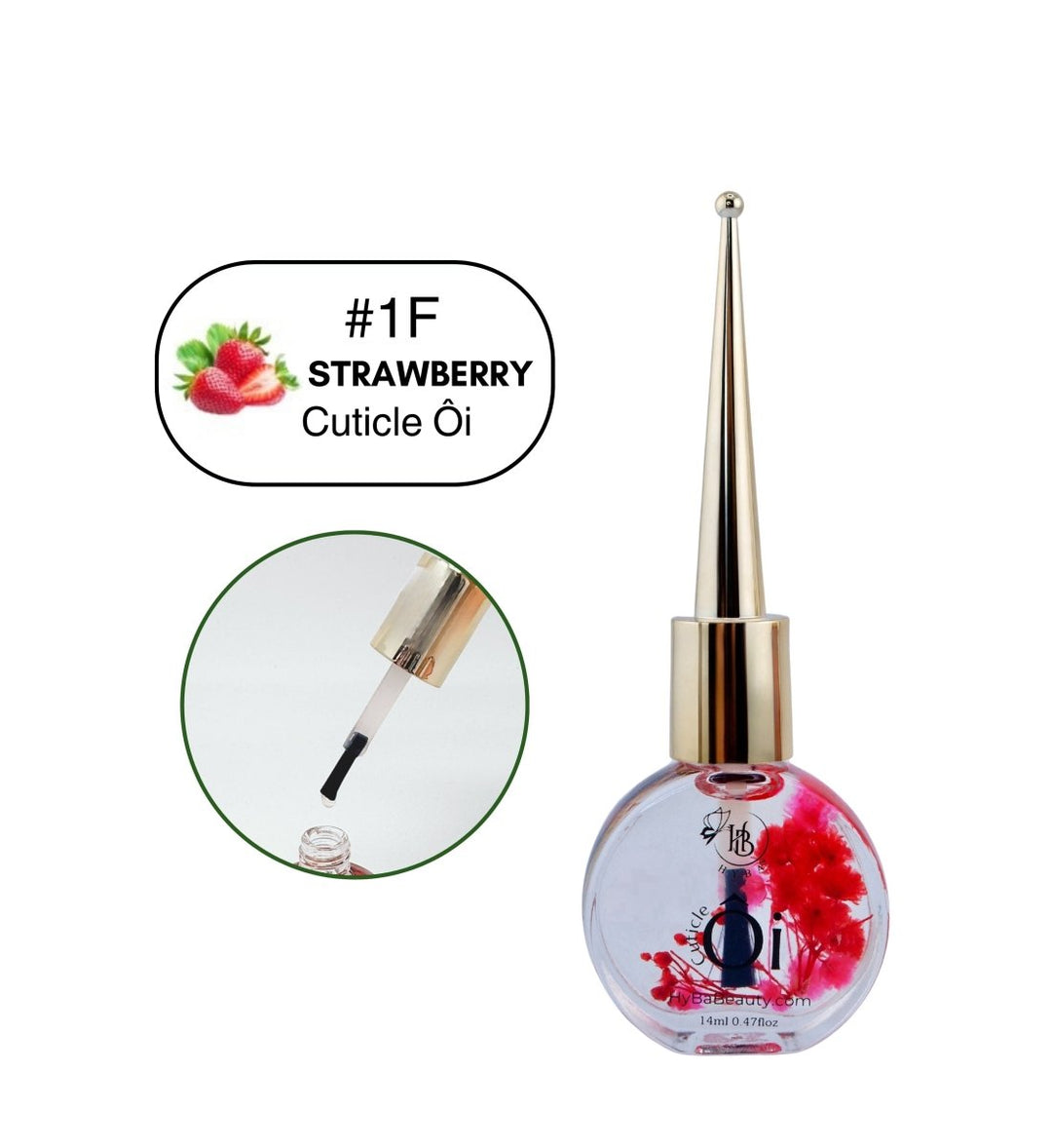 HyBa Cuticle Ôi Essential Oil 14ml - #1F - STRAWBERRY