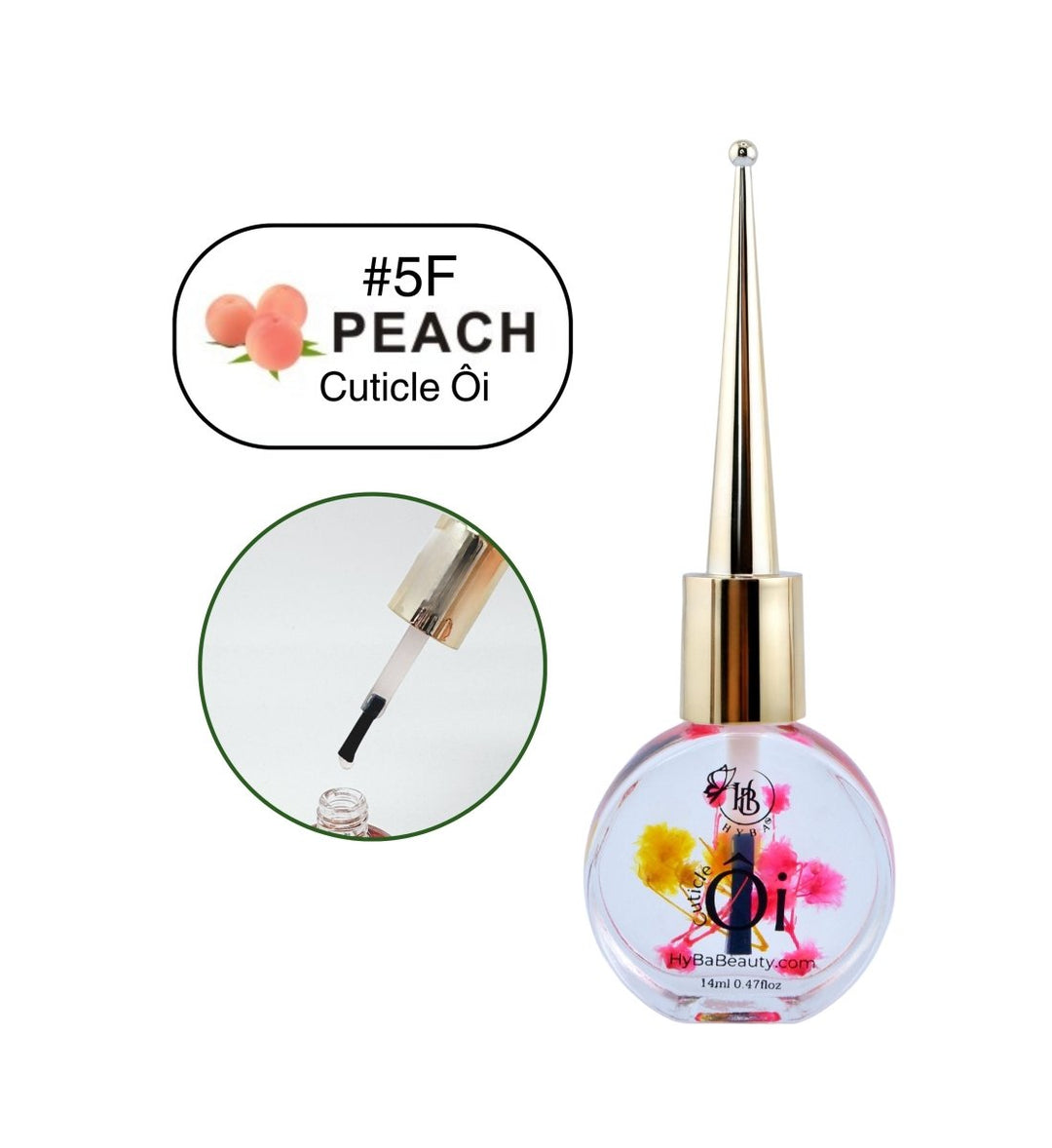 HyBa Cuticle Ôi Essential Oil 14ml - #5F - PEACH
